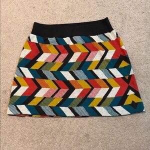Anthropologie Maeve Geometric Mini Skirt Medium